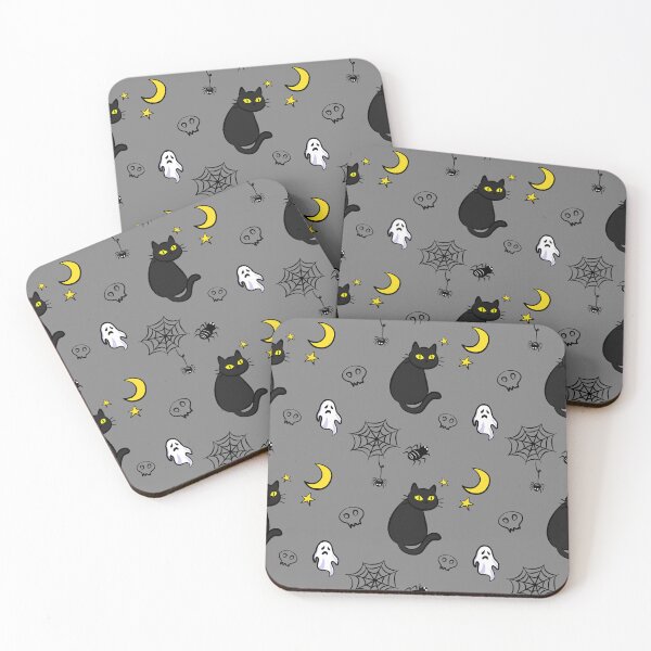 Item preview, Cute Black Cat Halloween Bedding Pattern⁠ designed and sold by Aom Road.