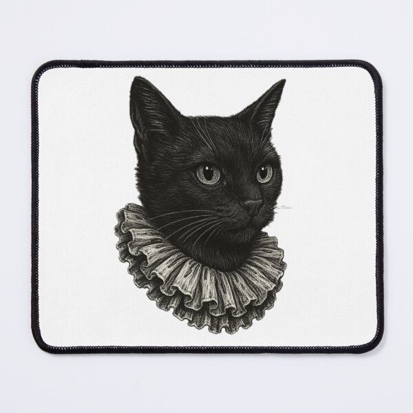 Item preview, Elizabethan Black Cat Portrait with Ruffle Collar designed and sold by cchickennugget.