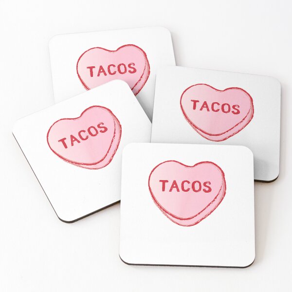 Item preview, I Love Tacos Shirt  Valentine's Day Sweet Candy Hearts Tee T-Shirt designed and sold by darknessman666.