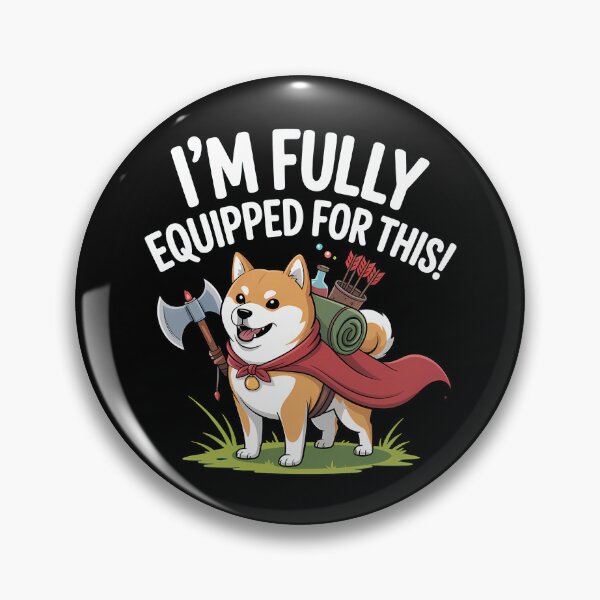Item preview, I'm Fully Equipped For This – Adventurer Shiba Inu Design designed and sold by LoFizzy.
