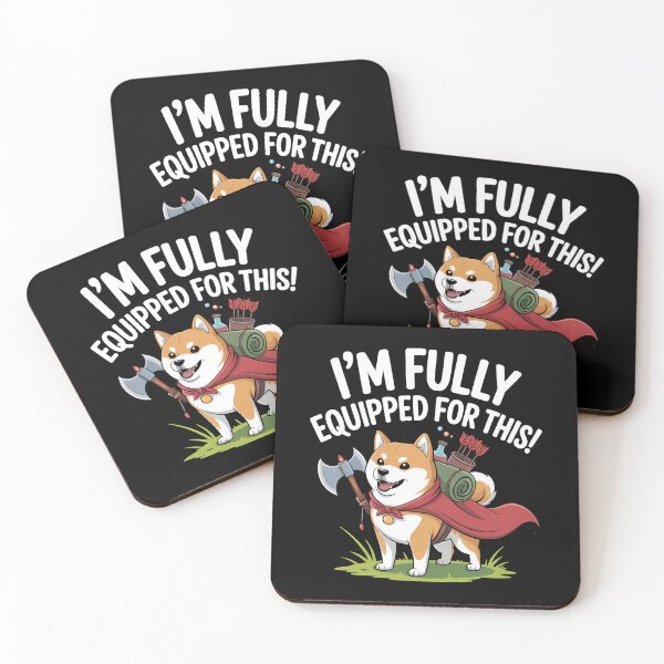 Item preview, I'm Fully Equipped For This – Adventurer Shiba Inu Design designed and sold by LoFizzy.
