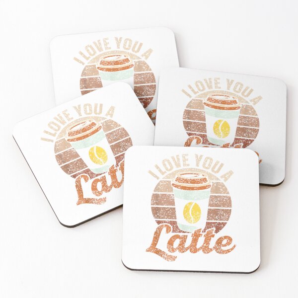 Item preview, I Love You A Latte Cute Coffees Pun Lover Coffee T-Shirt designed and sold by Pahagh19.