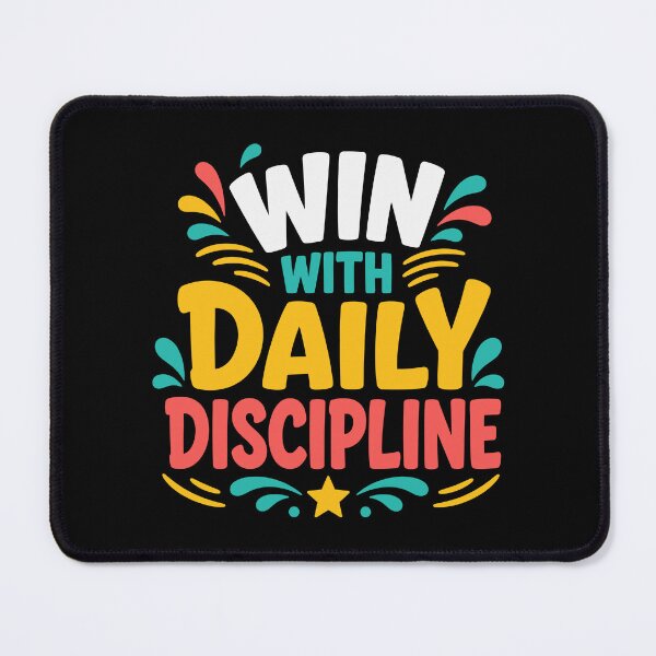 Item preview, Win With Daily Discipline Motivation designed and sold by rejowan-arts.