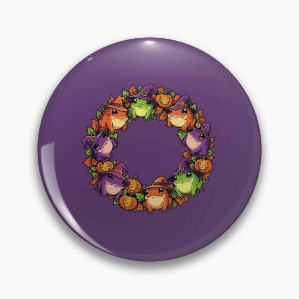 Item preview, Whimsical Wreath Adorned With Toads And Jackolanterns designed and sold by taiche.