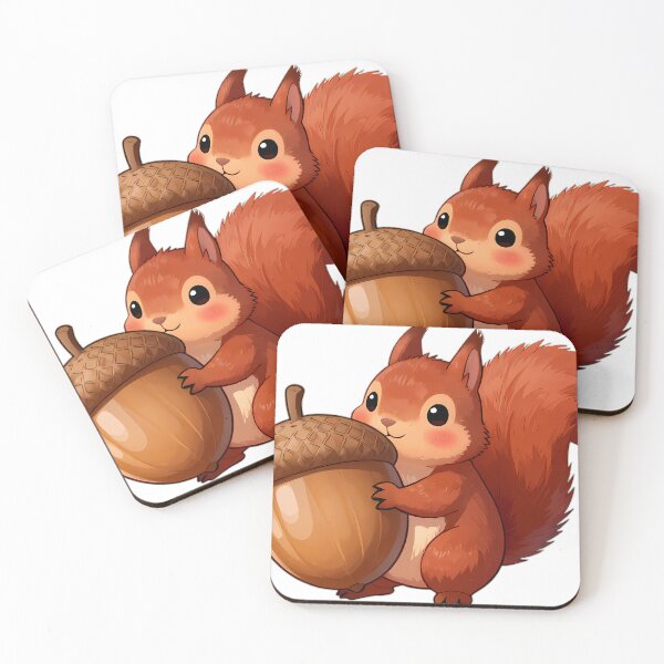 Item preview, Red Squirrel Hugging Giant Autumn Acorn designed and sold by pumsquare.