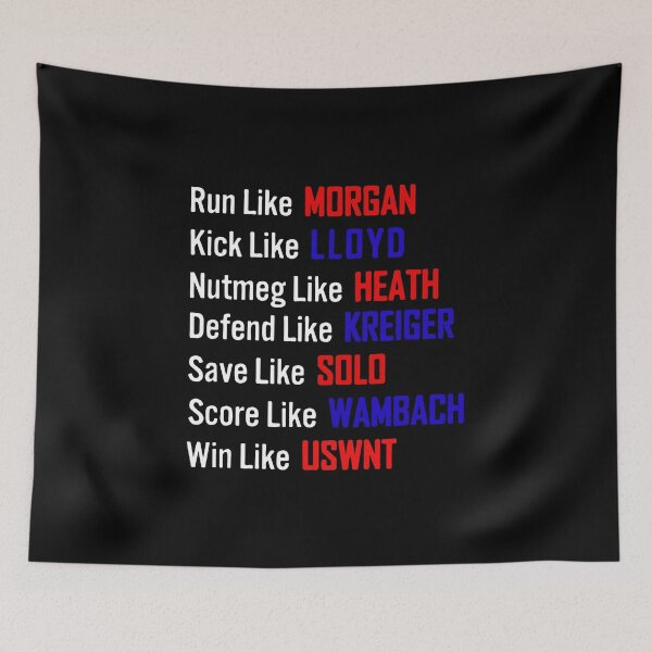 Item preview, USWNT Soccer Players Legend Roster Red Blue List Art designed and sold by bimoriku.