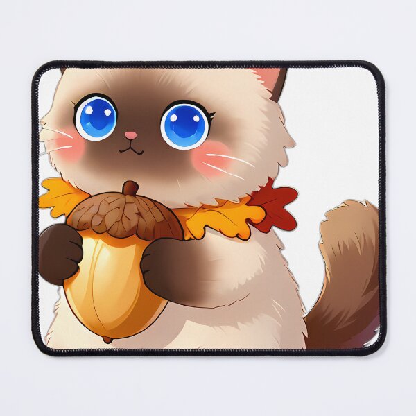 Item preview, Ragdoll Kitten Wearing Acorn Cap Beret designed and sold by pumsquare.