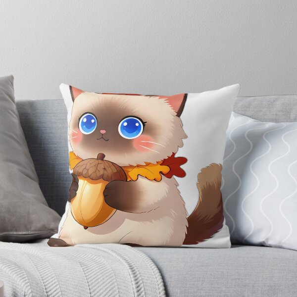 Item preview, Ragdoll Kitten Wearing Acorn Cap Beret designed and sold by pumsquare.