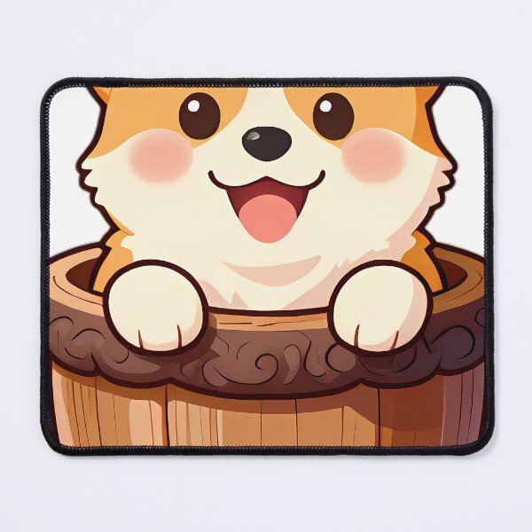 Item preview, Corgi Puppy Peeking From Giant Acorn Cup designed and sold by pumsquare.