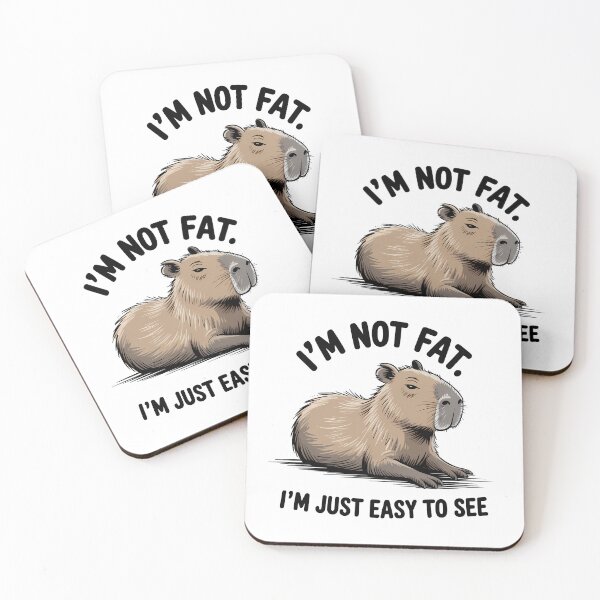 Item preview, I'm Not Fat I'm Just Easy To See – Funny Capybara Design designed and sold by LoFizzy.