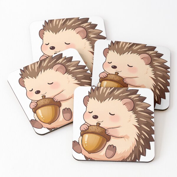 Item preview, Baby Hedgehog Hugging Acorn on Belly designed and sold by pumsquare.