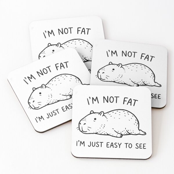 Item preview, I'm Not Fat I'm Just Easy To See – Funny Capybara Design designed and sold by LoFizzy.