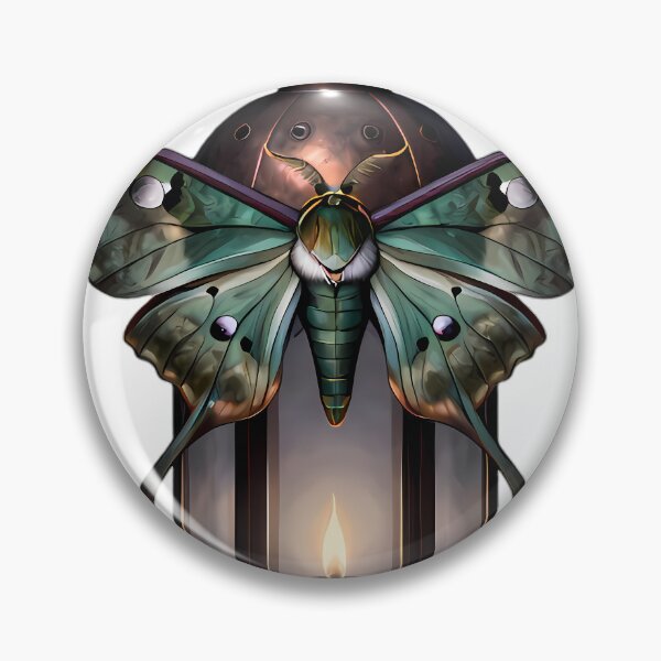 Item preview, Gothic Luna Moth Antique Copper Lantern designed and sold by IllumeInk.