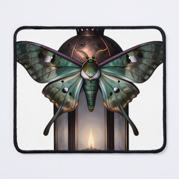 Item preview, Gothic Luna Moth Antique Copper Lantern designed and sold by IllumeInk.