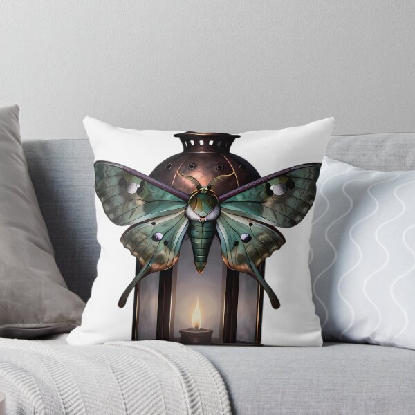 Item preview, Gothic Luna Moth Antique Copper Lantern designed and sold by IllumeInk.