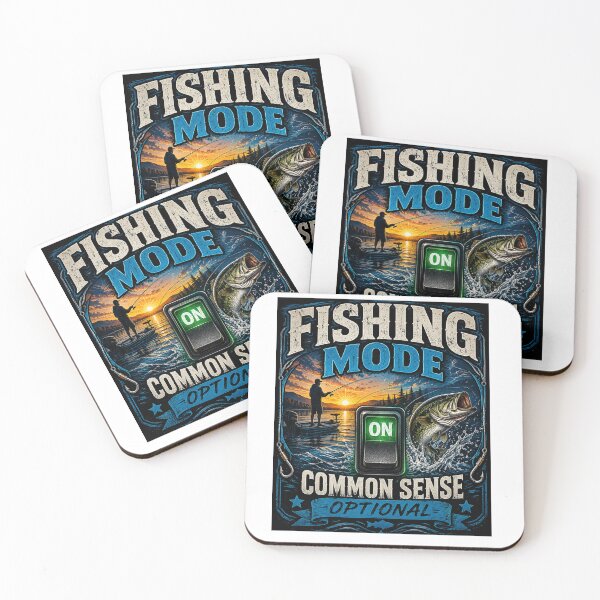 Item preview, Fishing Mode ON – Common Sense Optional | Funny Fishing Angler Graphic designed and sold by CKADigital.