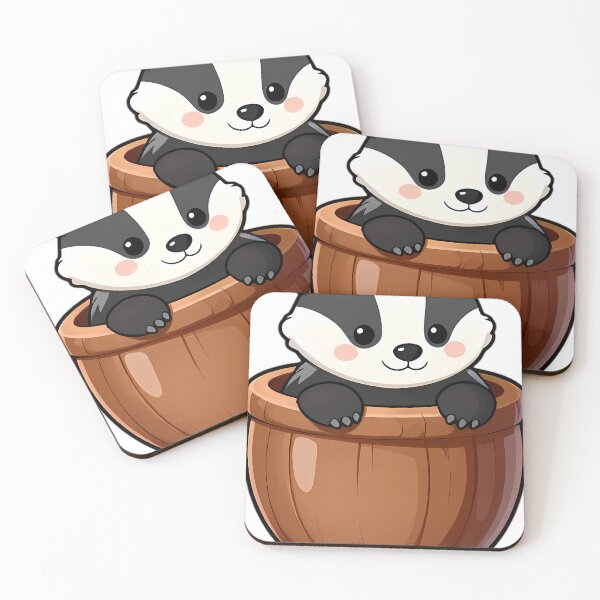 Item preview, Baby Badger Peeking From Acorn Cup designed and sold by pumsquare.