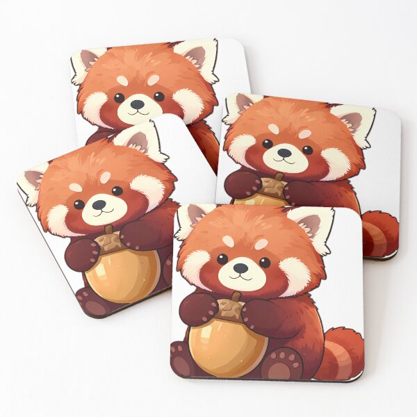 Item preview, Baby Red Panda Hugging Giant Acorn designed and sold by pumsquare.