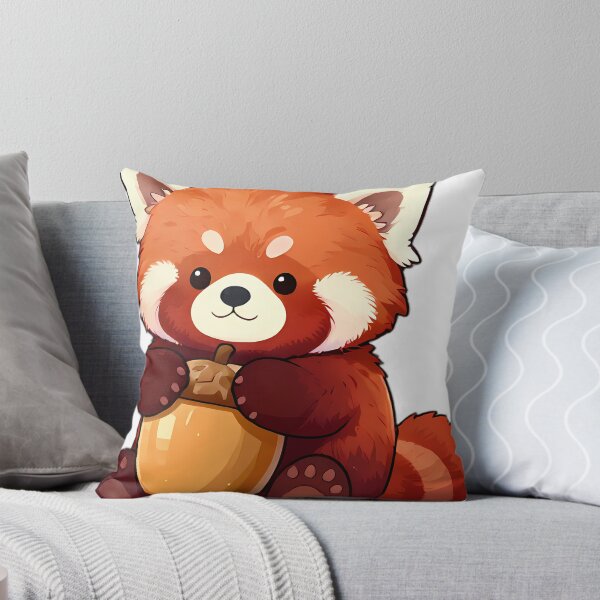 Item preview, Baby Red Panda Hugging Giant Acorn designed and sold by pumsquare.