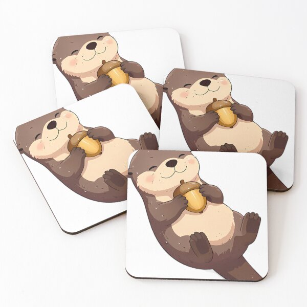 Item preview, Baby River Otter Floating With Autumn Acorn designed and sold by pumsquare.