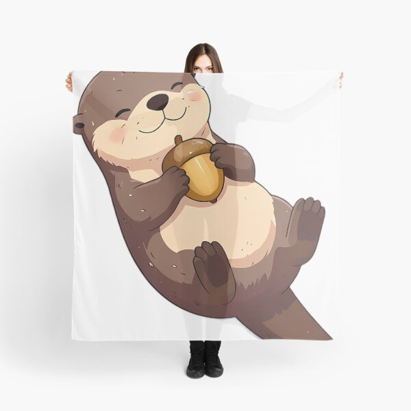 Item preview, Baby River Otter Floating With Autumn Acorn designed and sold by pumsquare.