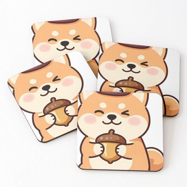 Item preview, Shiba Inu Puppy in Acorn Cap Beret designed and sold by pumsquare.