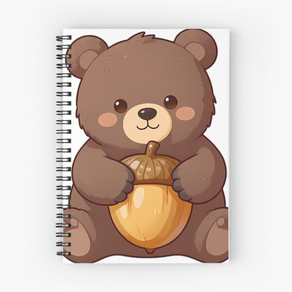 Item preview, Baby Brown Bear Cub Hugging Giant Acorn designed and sold by pumsquare.