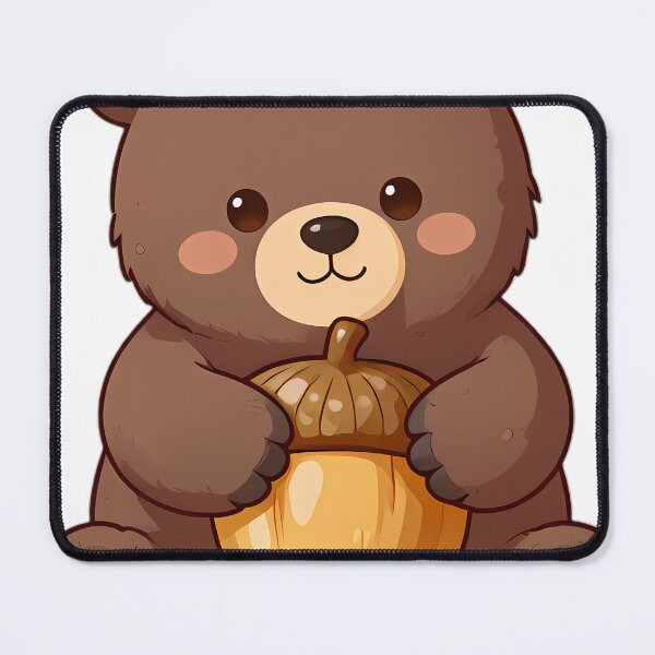 Item preview, Baby Brown Bear Cub Hugging Giant Acorn designed and sold by pumsquare.