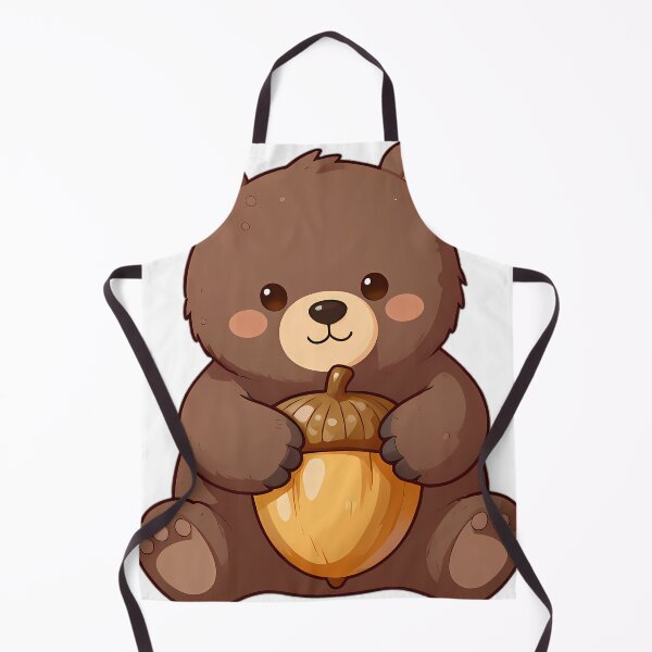Item preview, Baby Brown Bear Cub Hugging Giant Acorn designed and sold by pumsquare.