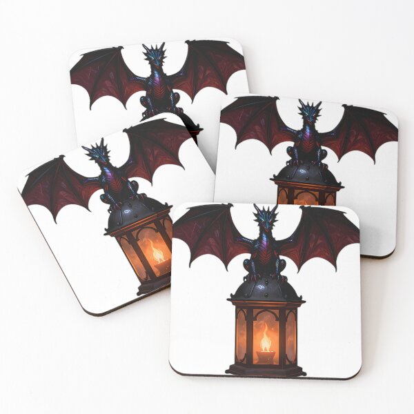 Item preview, Gothic Miniature Dragon Obsidian Lantern designed and sold by IllumeInk.