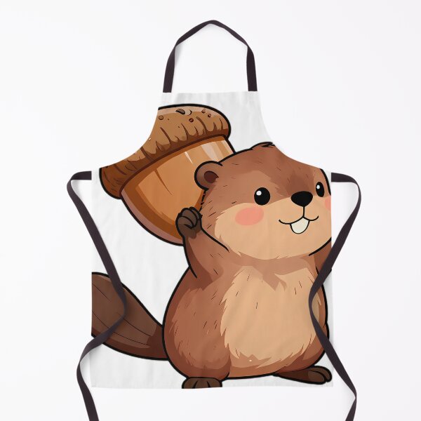Item preview, Baby Beaver Carrying Giant Autumn Acorn designed and sold by pumsquare.