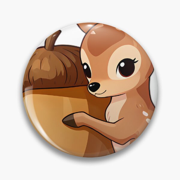 Item preview, Baby Fawn Snuggling Giant Autumn Acorn designed and sold by pumsquare.
