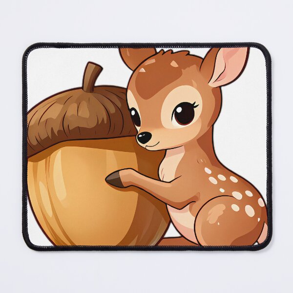 Item preview, Baby Fawn Snuggling Giant Autumn Acorn designed and sold by pumsquare.