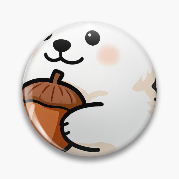 Item preview, Fluffy Samoyed Puppy Hugging Autumn Acorn designed and sold by pumsquare.