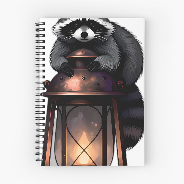 Item preview, Gothic Raccoon Antique Copper Lantern designed and sold by IllumeInk.