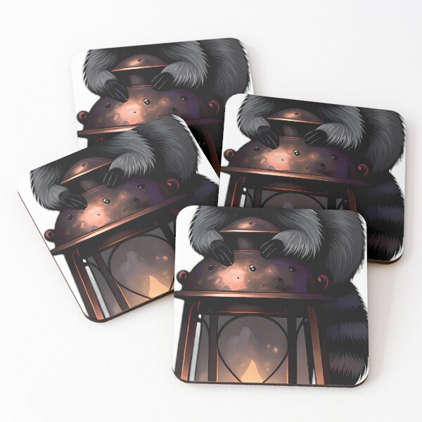 Item preview, Gothic Raccoon Antique Copper Lantern designed and sold by IllumeInk.