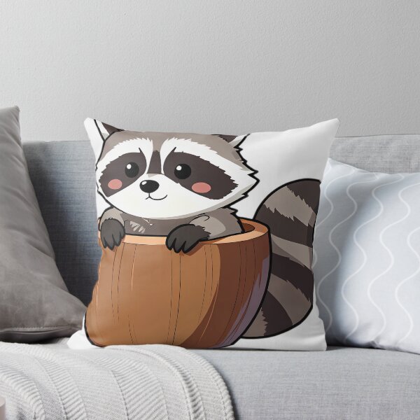 Item preview, Baby Raccoon Peeking From Acorn Cup designed and sold by pumsquare.