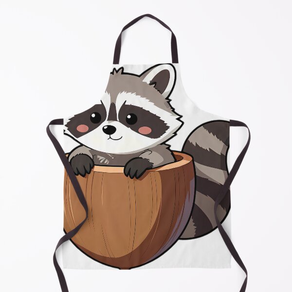 Item preview, Baby Raccoon Peeking From Acorn Cup designed and sold by pumsquare.