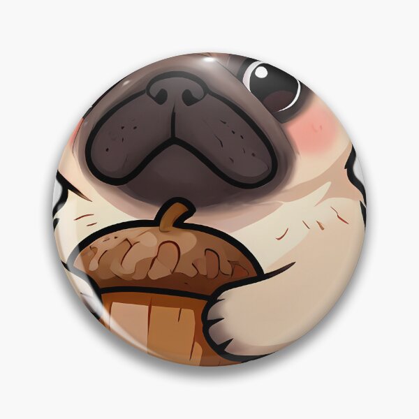 Item preview, Pug Puppy Hugging Autumn Acorn designed and sold by pumsquare.