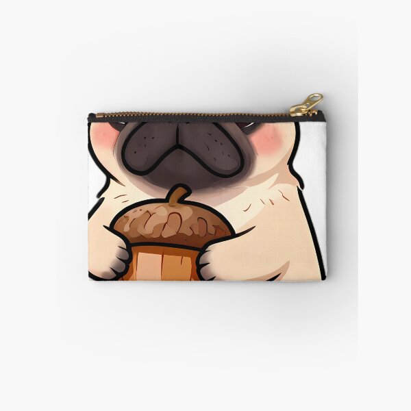 Item preview, Pug Puppy Hugging Autumn Acorn designed and sold by pumsquare.