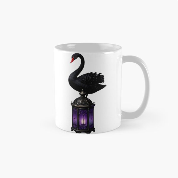 Item preview, Gothic Black Swan Antique Pewter Lantern designed and sold by IllumeInk.