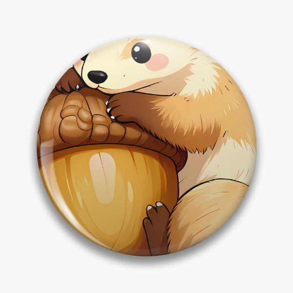 Item preview, Ermine Curled Around Giant Autumn Acorn designed and sold by pumsquare.