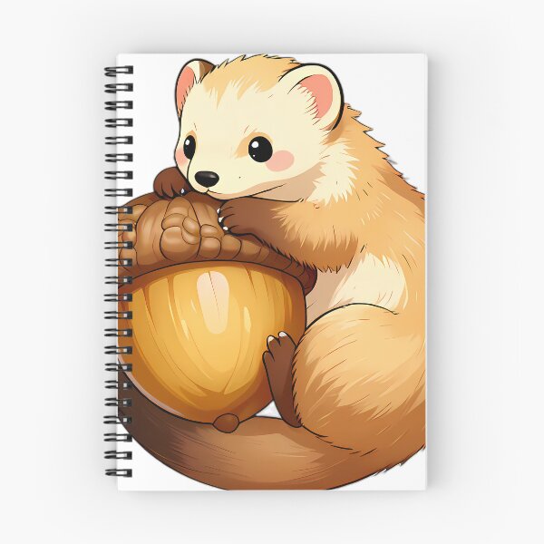 Item preview, Ermine Curled Around Giant Autumn Acorn designed and sold by pumsquare.