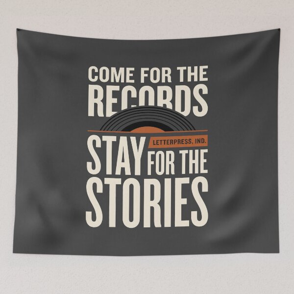 Item preview, Come For The Records Vinyl Record Collector designed and sold by SplashTastic.