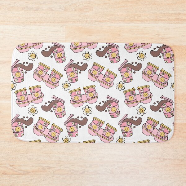 Item preview, Groovy Retro Coffee Cups & Smiley Flowers Pattern designed and sold by MiaBellaGirl.