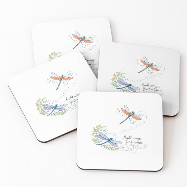 Item preview, Light Wings Quiet Magic Dragonfly Botanical Cottagecore Nature Art Design designed and sold by inkoutninja.