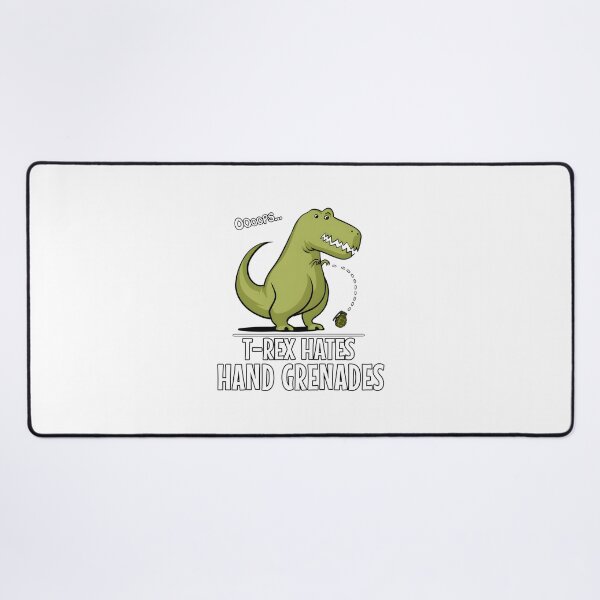 Item preview, Funny T-Rex Dinosaur Dislike for Hand Grenades Humorous Jurassic Design designed and sold by Roberto De Silva.