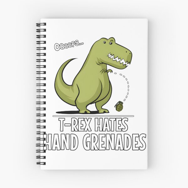 Item preview, Funny T-Rex Dinosaur Dislike for Hand Grenades Humorous Jurassic Design designed and sold by Roberto De Silva.