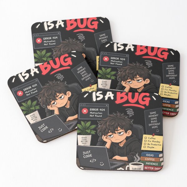 Item preview, Monday Is a Bug Funny Programmer Design designed and sold by Debnath-style.