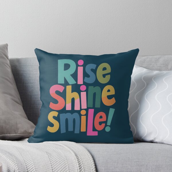 Item preview, Rise Shine Smile Positive Quote Colorful Typography designed and sold by NosandEdgy.